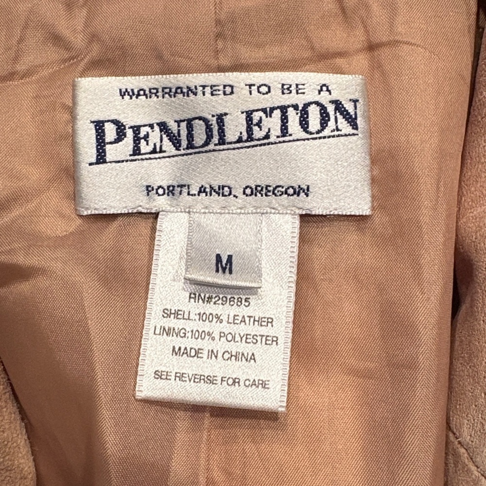 Pendleton Suede Jacket. Medium - Picture 5 of 7